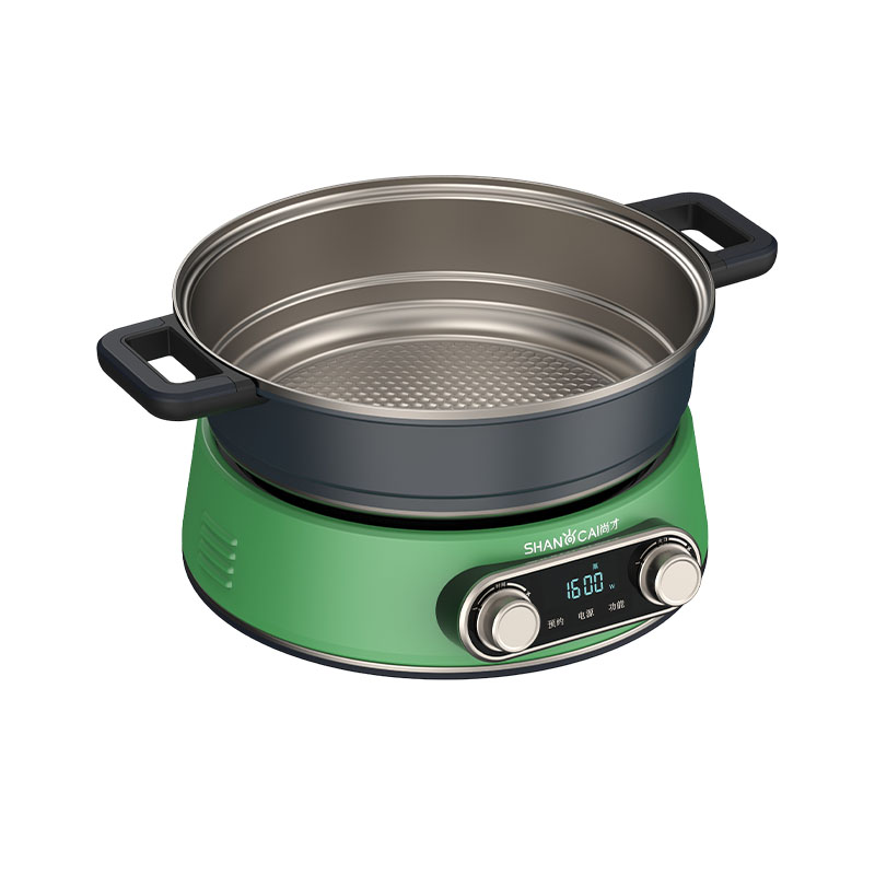 Round Multifunctional Titanium Pot (Vanilla Green)