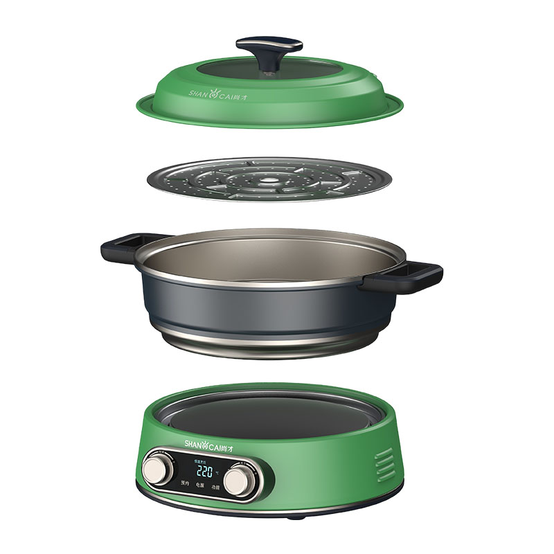 Round Multifunctional Titanium Pot (Vanilla Green)