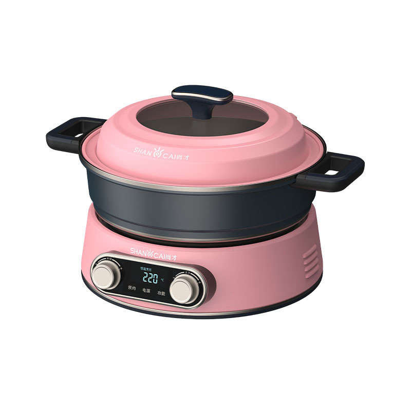 Round Multifunctional Titanium Pot (Cherry Pink)
