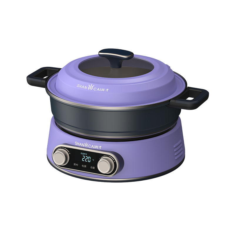 Round Multifunctional Titanium Pot (Rose Purple)
