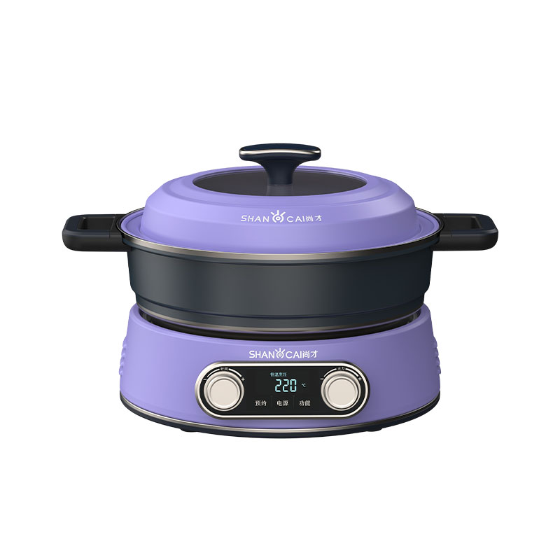 Round Multifunctional Titanium Pot (Rose Purple)