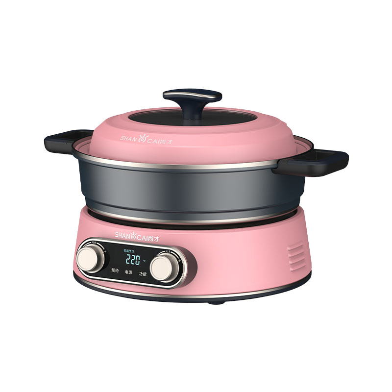 Round Multifunctional Titanium Pot (Cherry Pink)