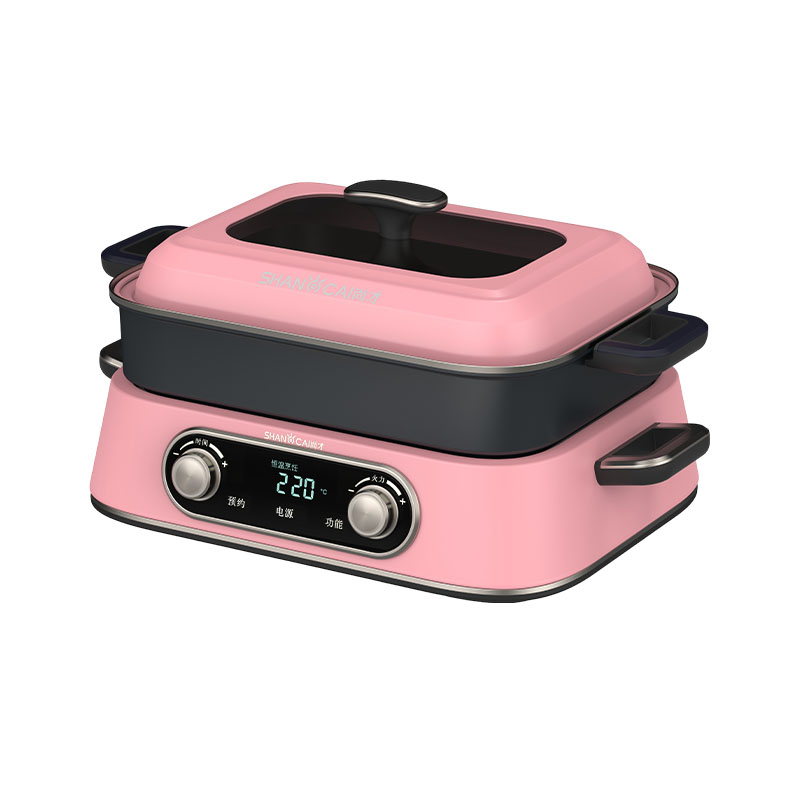 Square Multifunctional Titanium Pot (Cherry Pink)