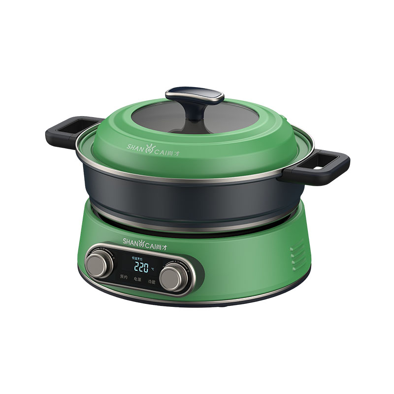 Round Multifunctional Titanium Pot (Vanilla Green)