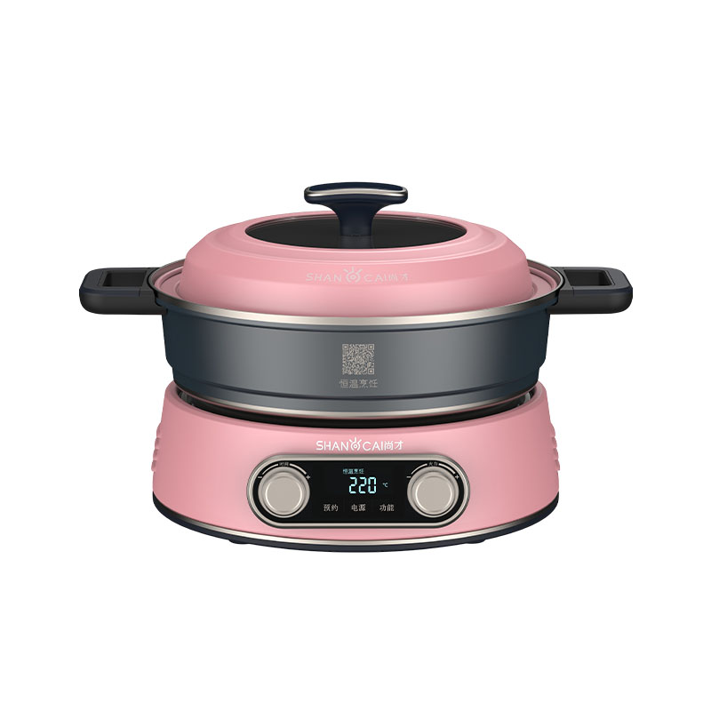Round Multifunctional Titanium Pot (Cherry Pink)