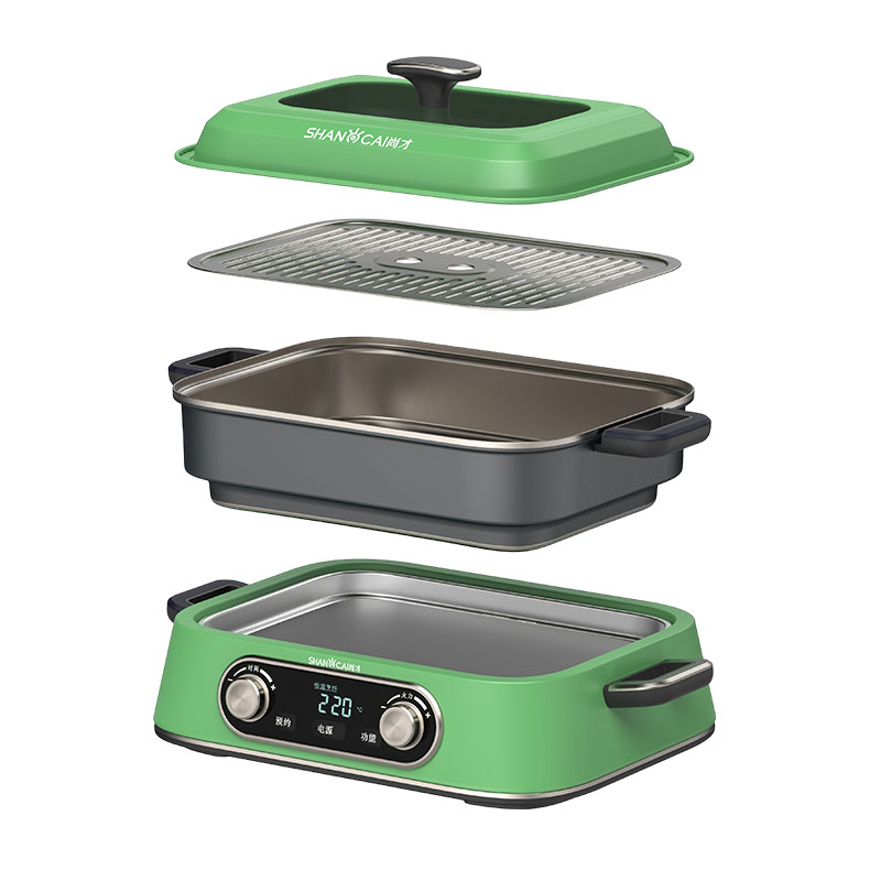 Square Multifunctional Titanium Pot (Vanilla Green)
