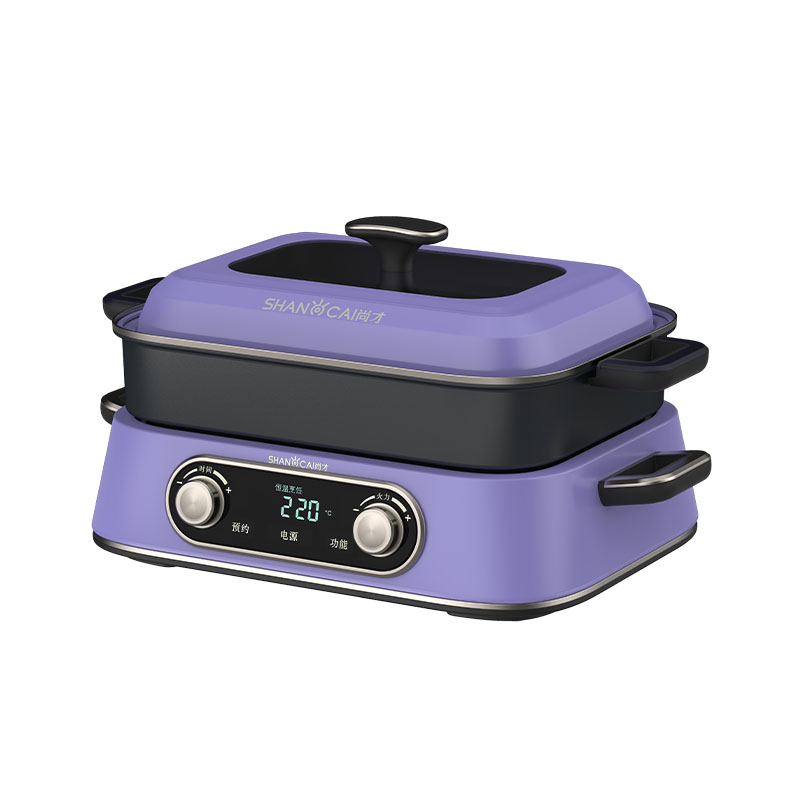 Square Multifunctional Titanium Pot (Rose Purple)