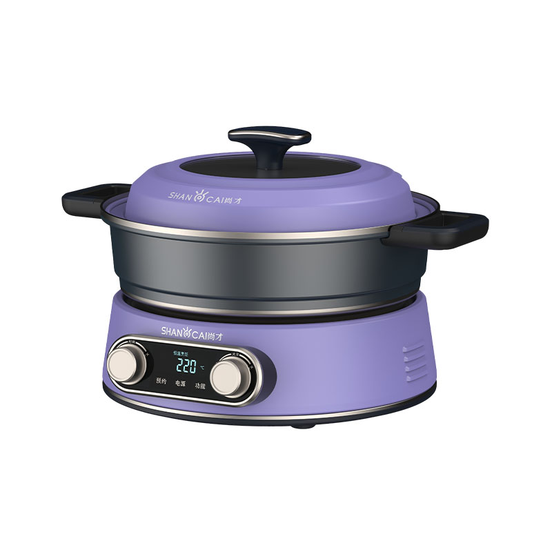 Round Multifunctional Titanium Pot (Rose Purple)